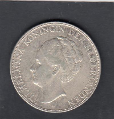 Beschrijving: 2 1/2 Gulden WILHELMINA  